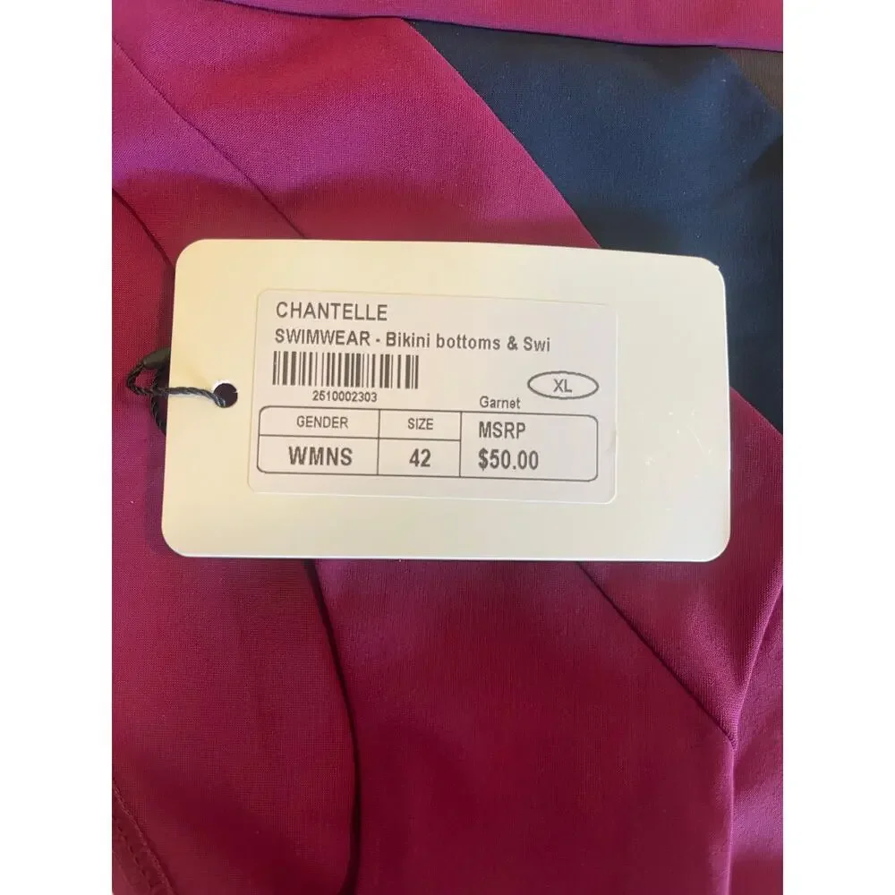 NWT: Chantelle Purple Berry Magenta Wine color Bikini Bottom Size M